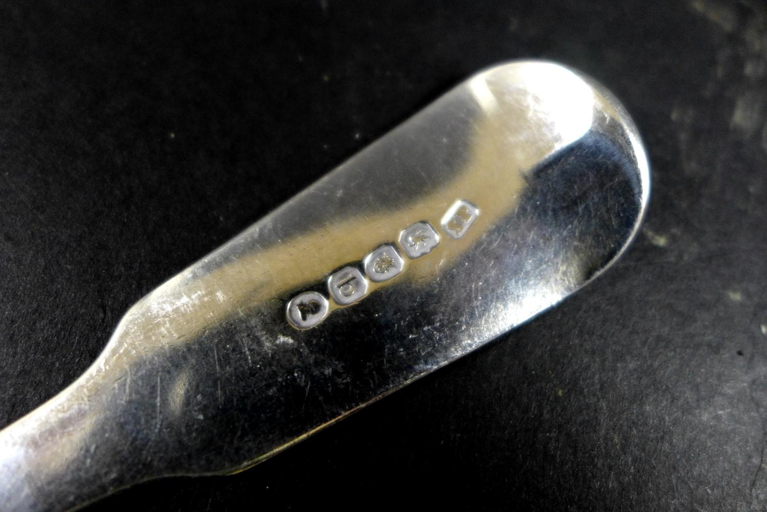 A group of four Georgian silver tablespoons, three with engraved 'AN' monogram to handles, - Image 3 of 8