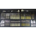 A large collection of various Danish silver plated flatware, one hundred and five pieces,