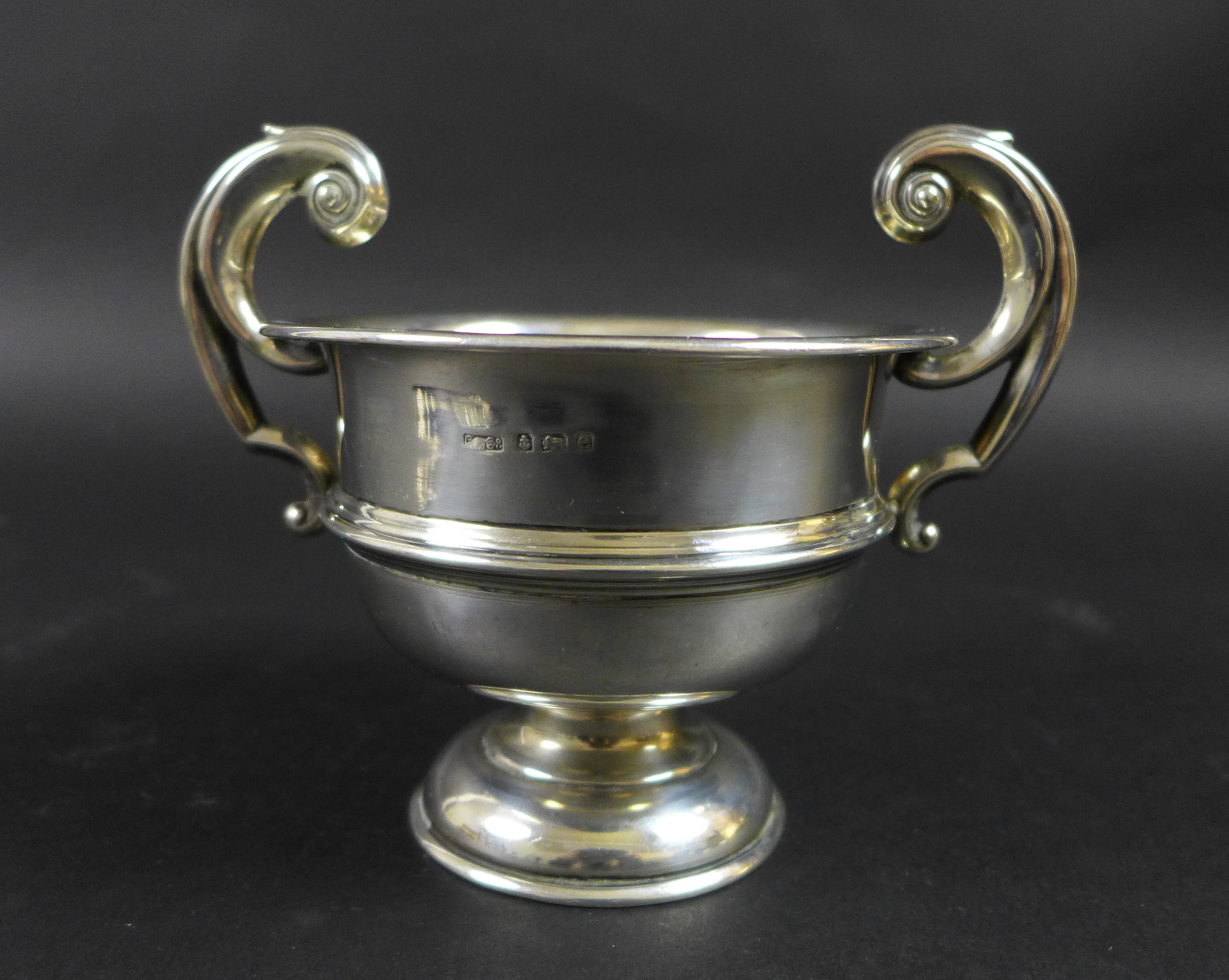 A group of silver items, including an Edwardian twin handled cup, possibly C & Co, Birmingham - Image 8 of 10