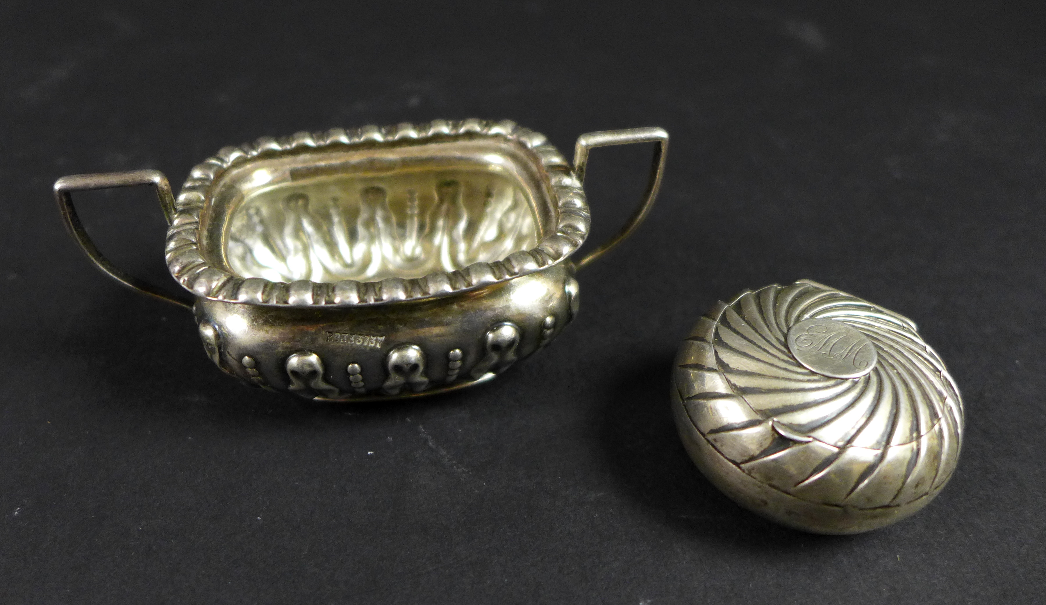 A group of silver items, including an Edwardian twin handled cup, possibly C & Co, Birmingham - Image 6 of 10
