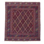 A Gazak rug with diamond pattern field, 125 by 115cm.