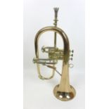 A C. G. Conn Flugelhorn with Yamaha Silent Brass Flugelhorn Mute, together with fitted case, a