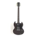 A 2007 Gibson USA SG electric guitar with satin walnut finish, serial number '015270669' with Gibson