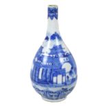 A Chinese Qing Dynasty, late 19th / early 20th century, porcelain bottle vase, decorated in