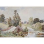 B. Haigh (British, 19th century): 'Old Bridge, Beamsley, Wharfdale, Yorks', titled and signed to
