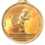 An 18ct gold 1936 Royal Humane Society Stanhope medal for bravery, awarded to Noel Augustus Kinch,