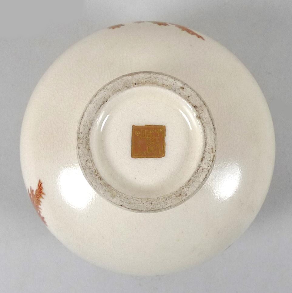 A fine Japanese Satsuma pottery miniature vase by Yabu Meizan, Meiji period, of compressed ovoid - Image 8 of 9