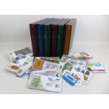 Six albums of First day covers, including an album of silk FDCs, and some loose FDCs, and a 1980s