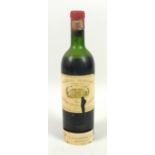 Vintage Wine: a bottle of Chateau Margaux, 1964, Premier Grand Cru Classe, U: mid shoulder.