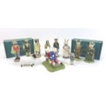 A group of Beswick figurines, including a complete set of the English Country Folk series,