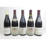Vintage Wine: a mixed parcel of five bottles, comprising a bottle of Jerome Chezeau Vosne-Romanée,