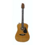 A Samick SW115E model electro acoustic guitar, with rosewood fingerboard, single volume and tone