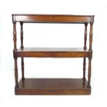 A Victorian mahogany buffet server, with turned supports to each corner, a single drawer to its