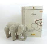 A limited edition Steiff elephant, in grey, edition 834/2006, 33cm long, with original box and