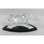 A Swarovski Numbered Limited Edition figure of The Rhinoceros, numbered 07328/10000, this impressive