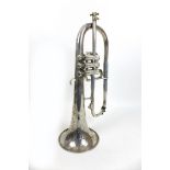 A Boosey & Hawkes Ltd trumpet, with floral engraving, together with three additional mouth pieces