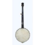 A circa 1900 banjo, without strings.