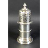 A Victorian silver presentation engraved sugar castor, 'To C. H. Jackson from Prince Nicholas of