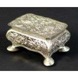 A South East Asian silver box, likely Singapore, Chinese, or possibly Cambodia