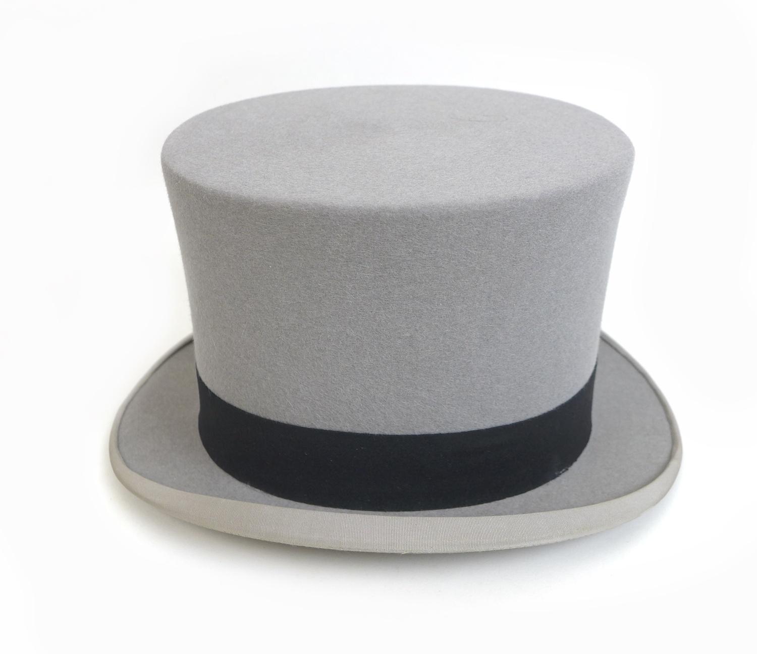 Two vintage grey felt top hats, comprising two a grey felt top hats, with one by Kirsop of Glasgow - Image 3 of 15