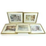 After Sir William Russell Flint (British, 1880-1969): five colour prints, unsigned, comprising three