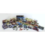 A collection of fifty two various die-cast models including some military vehicles, including Lledo,