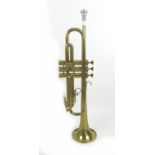 A B&M Champion trumpet, with mouth piece and fitted hard case.