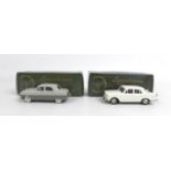 Two Landsdowne Models die cast 1/43 scale classic cars, a 1954 Ford Zephyr Zodiac in two tone