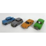 Four 1/43 scale die cast model classic cars, comprising a limited edition G & W Engineering 1959