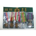 A group of six WWII Medals, comprising a George VI Palestine General Service Medal named 6285472