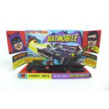 A Corgi Toys die cast model Batmobile (267), with Batman driver, eleven rockets, operating