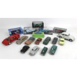 Eighteen 1/43 scale die cast model cars, Comprising two Model Road Reproductions models, a boxed