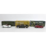 Three 1/43 scale die cast models of classic cars, comprising two Landsdowne Models, a 1954 Singer SM
