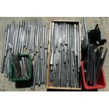 A quantity of vintage organ pipes, rolled lead, originally from Barton Seagrave church. (5 boxes)