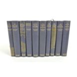 Ten volumes of Alexander Dumas novels, published by British Books, early 20th century, each with