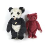 Two limited edition Steiff teddy bears, a 1995 replica of a 1951 Panda Bear with certificate
