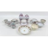 A collection of various 19th century British and oriental porcelain, including a New Hall style