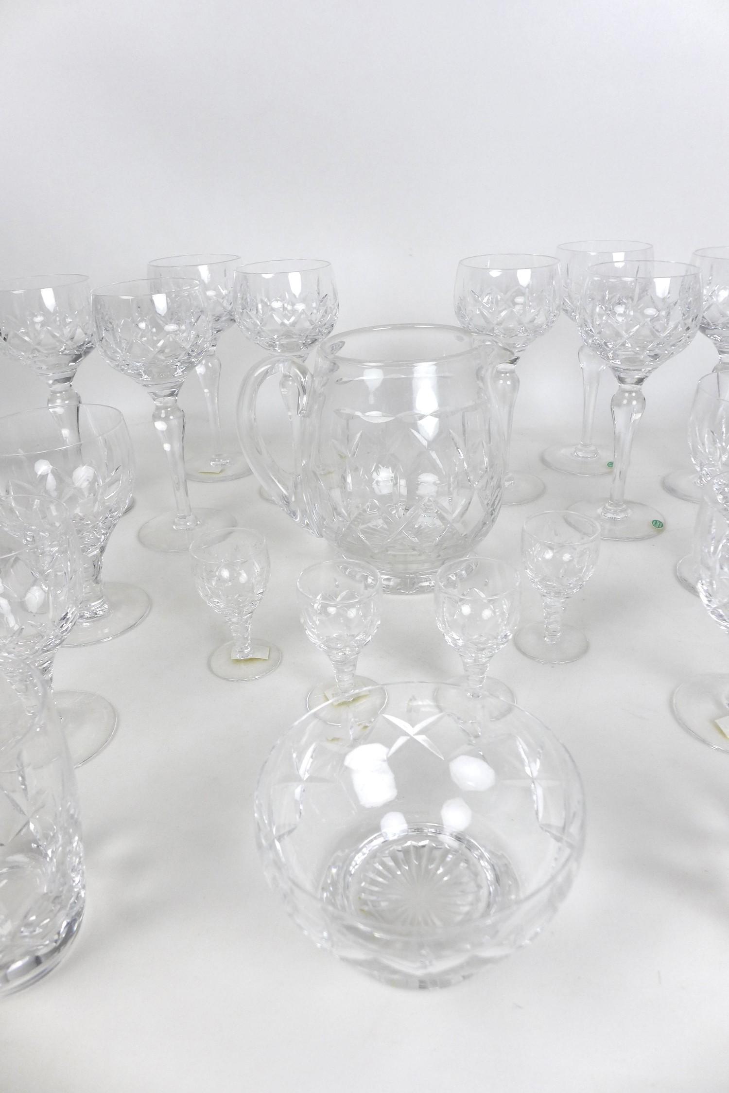 A suite of Stuart crystal drinking glasses, comprising eight large wine, twelve small wine, eight - Image 2 of 4