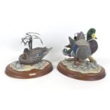 Two limited Border Fine Arts model ducks 'Leonardo' with certificate numbered '176/350', model