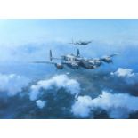 Seven colour prints of WWII British and other aircraft, including a Robert Taylor print, '