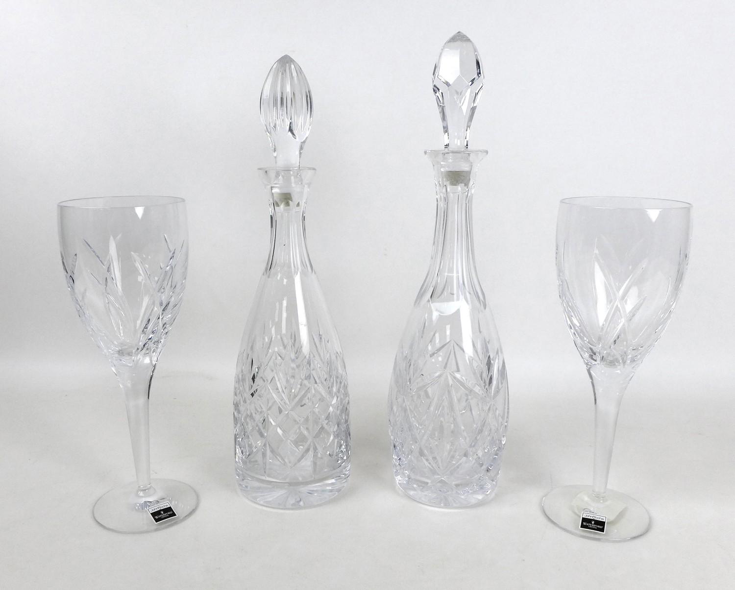 A pair of Waterford Signature Goblets, 10062SW, boxed as new, together with two cut glass