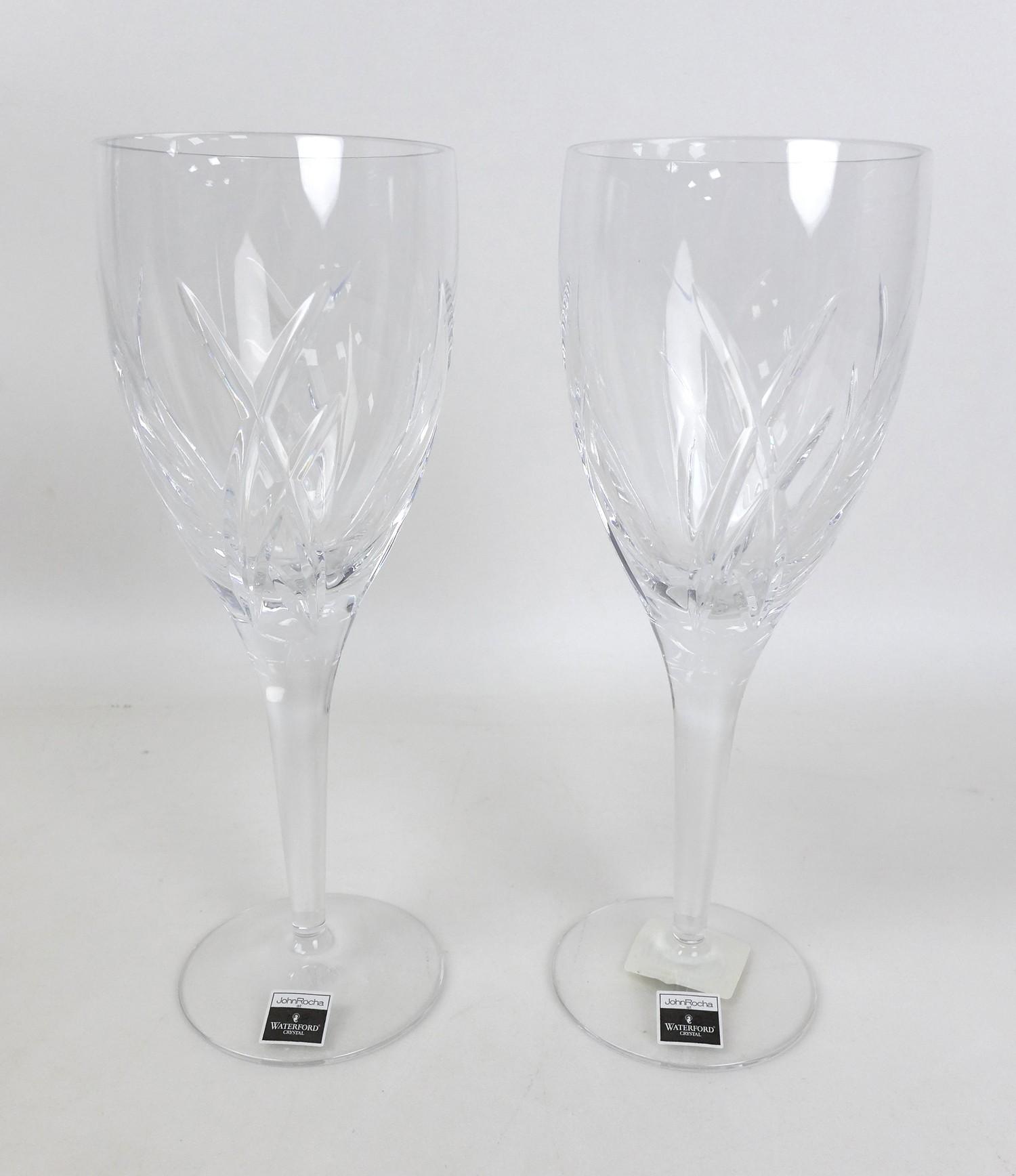 A pair of Waterford Signature Goblets, 10062SW, boxed as new, together with two cut glass - Image 4 of 10