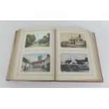 An album of 240 Edwardian and later British postcards, including castles, churches, town centres and