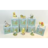 Eight boxed Royal Doulton Winnie the Pooh collection figurines, comprising 'Piglet and the balloon',