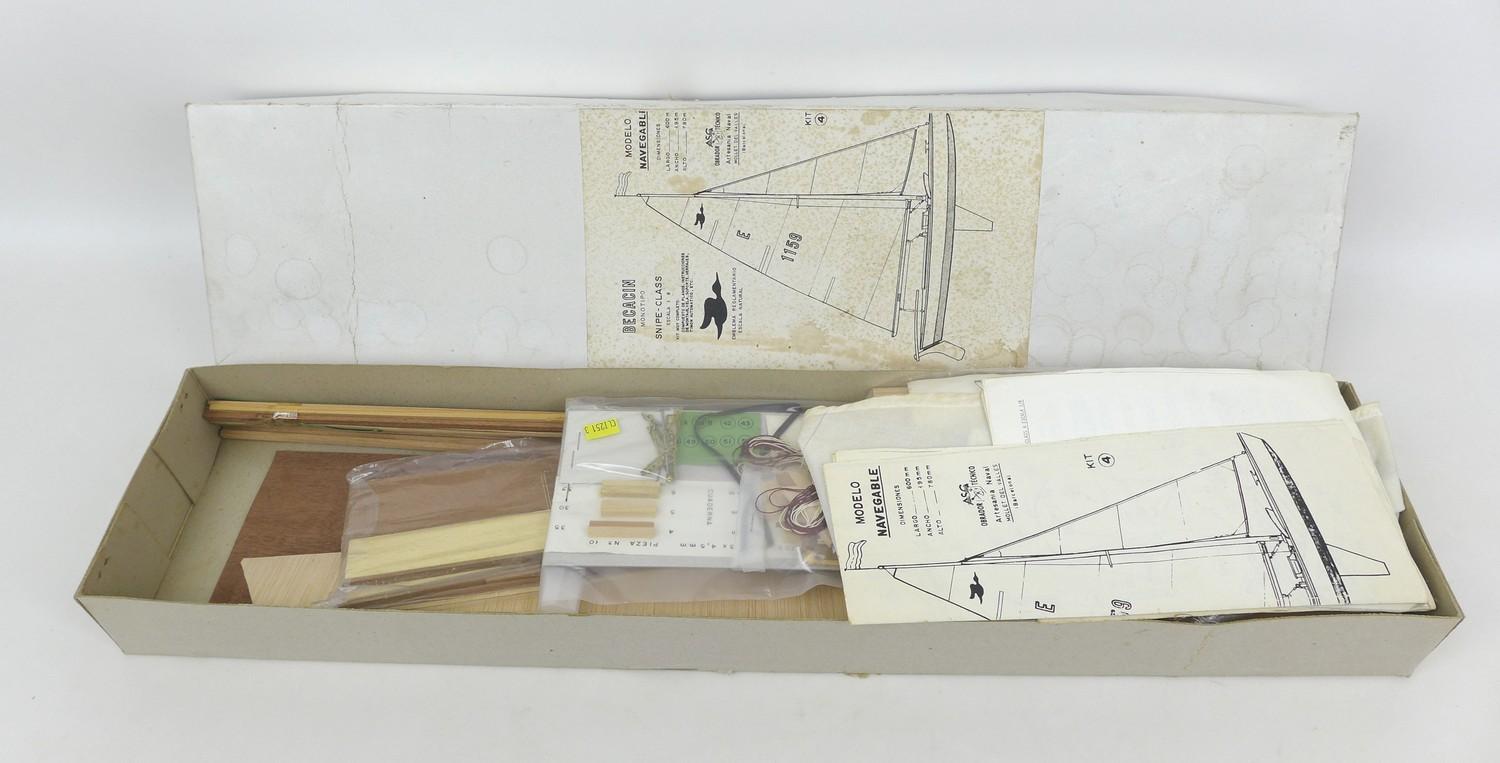 Two wooden model ship kits and five wooden sailing boats, comprising a Dallas Revenue Cutter kit, an - Image 8 of 8