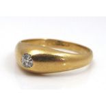 An 18ct gold and diamond solitaire ring, size N, 4.5g.