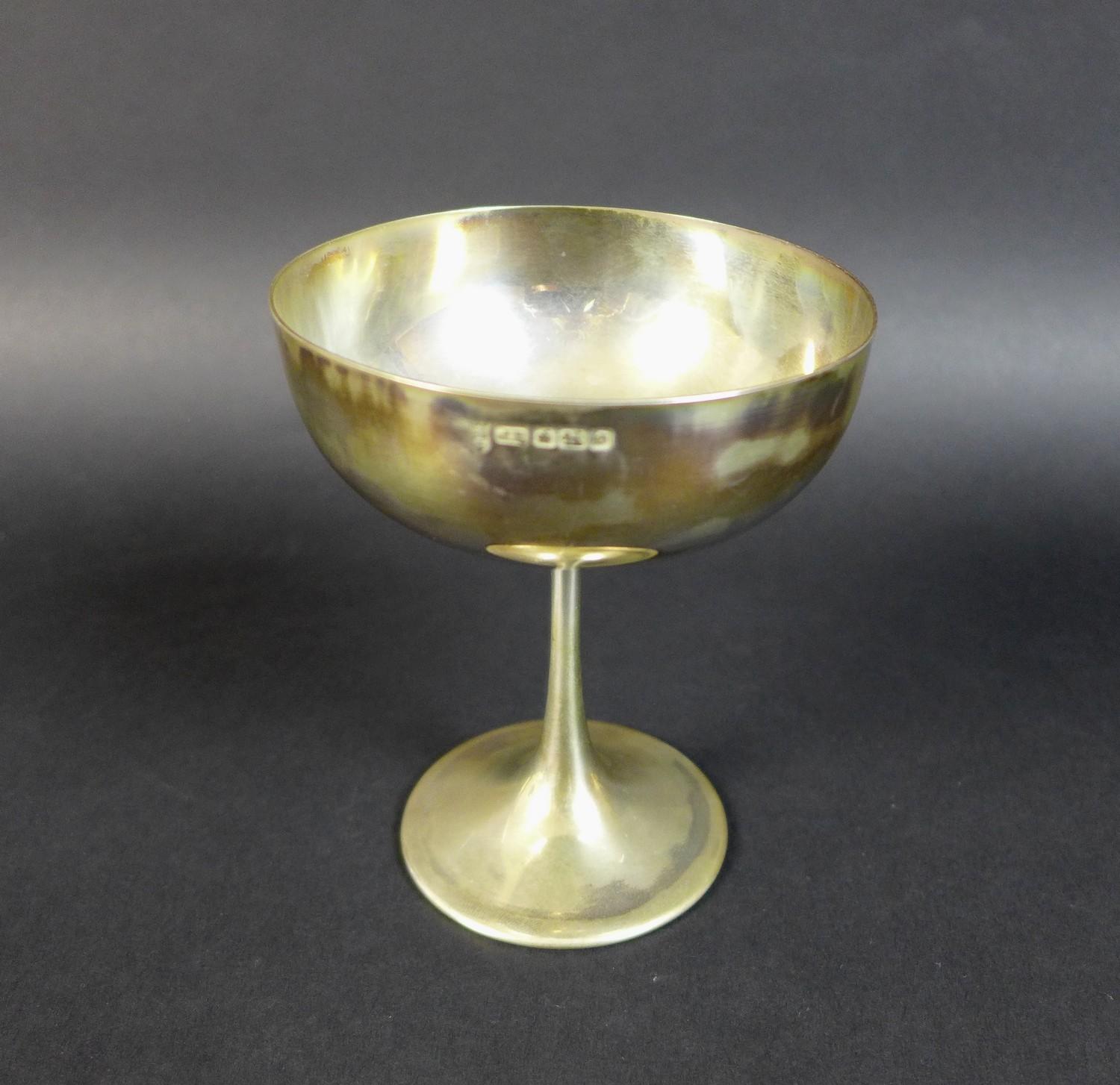 A group of silver cups and tankards comprising a Victorian Goblet of classic chalice form with - Image 4 of 12