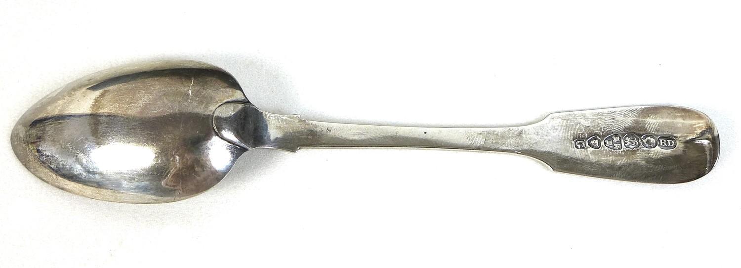 Six Victorian silver fiddle pattern teaspoons, with four Richard Duncan, Newcastle 1845, and two, - Image 2 of 5
