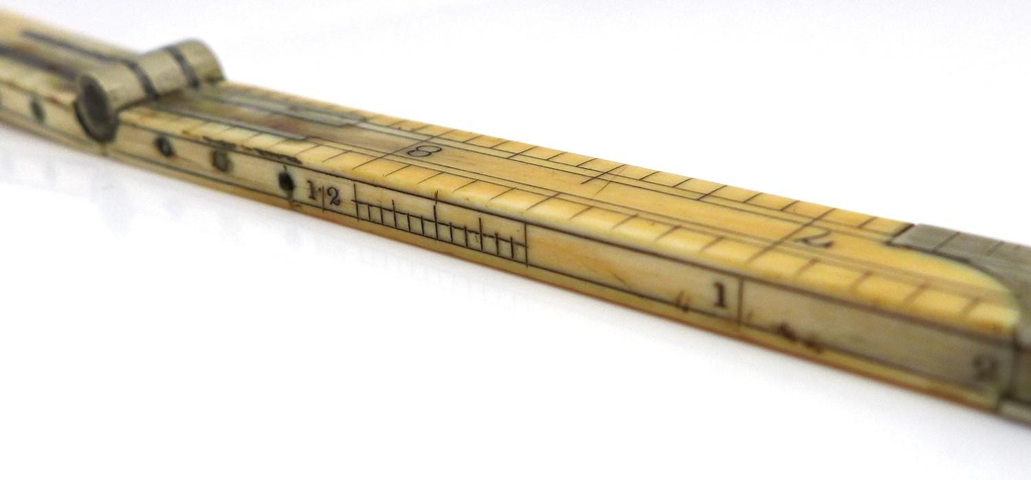A 19th century marine engineer's folding pocket ruler, in ivory made for Penn & Co London Bridge, - Image 3 of 4
