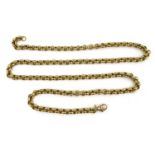 An 18ct yellow gold chain, rolo links with clasp end, stamped 750, 26.4g, 44cm.